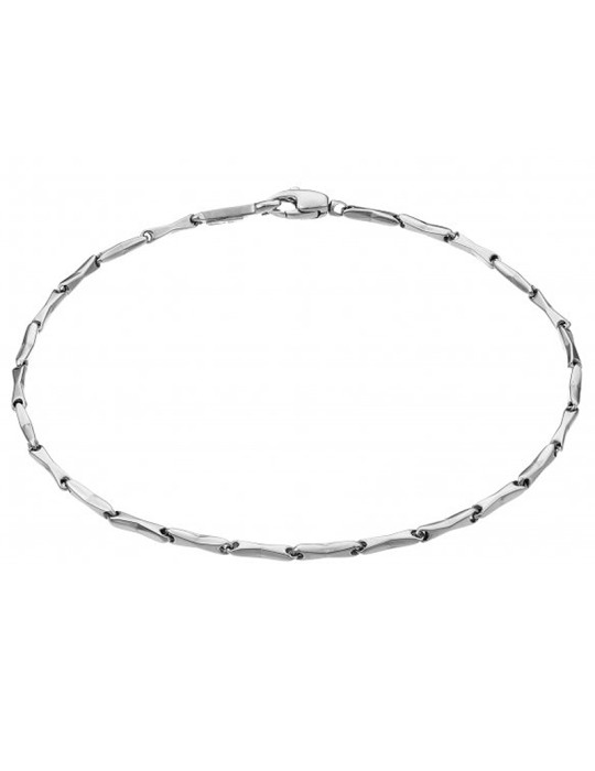 Chimento Bracelet - Tradition Gold Bamboo Classic in 18K White Gold 19.5cm - 0