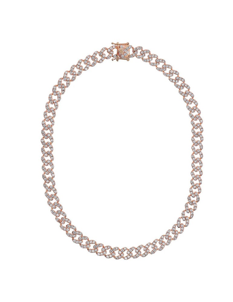 Collana Bronzallure-Catena Grumetta Squadrata-Cubic Zirconia-WSBZ02326.WHI