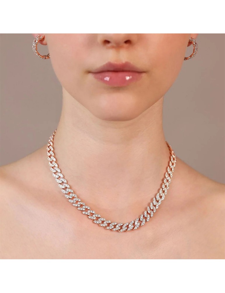 Collana Bronzallure-Catena Grumetta Squadrata-Cubic Zirconia-WSBZ02326.WHI