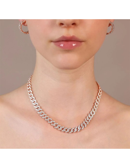 Collana Bronzallure-Catena Grumetta Squadrata-Cubic Zirconia-WSBZ02326.WHI