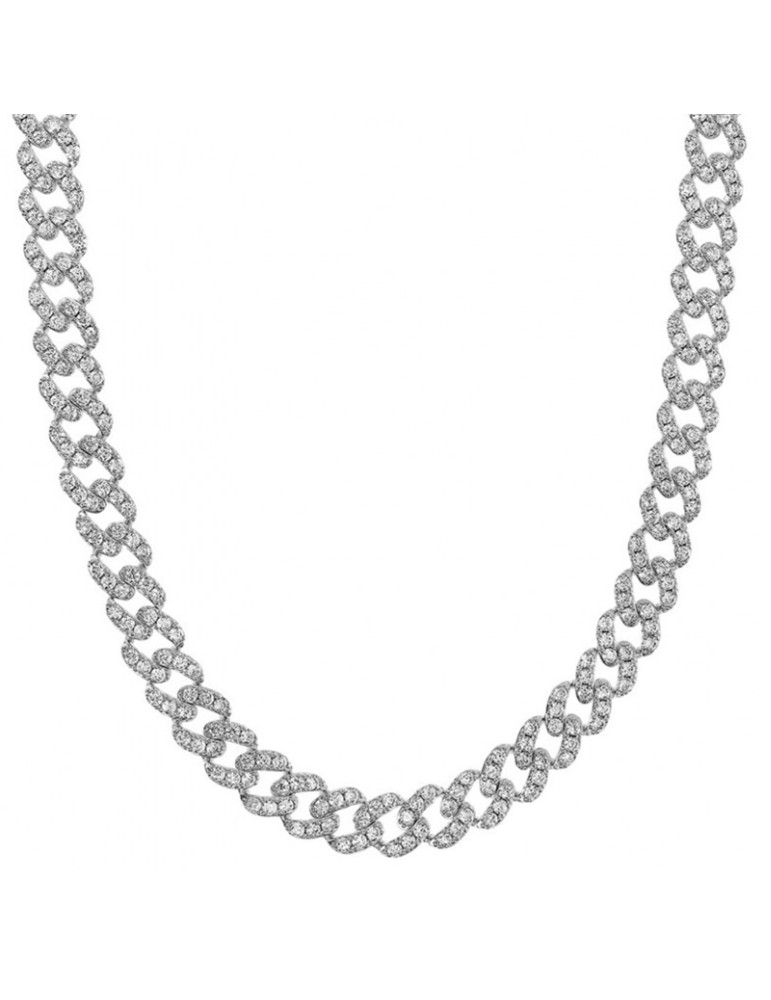 Collana Bronzallure-Catena Grumetta-Pavè di Cubic Zirconia-WSBZ02326W.WHI