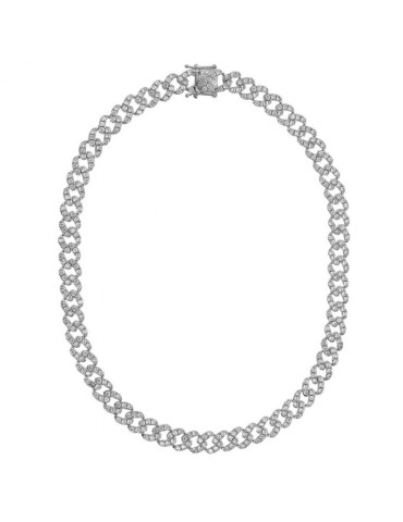 Collana Bronzallure-Catena Grumetta-Pavè di Cubic Zirconia-WSBZ02326W.WHI 2