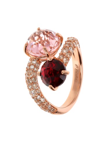 Anello Bronzallure - Prisma Gem Rossa e Rosa -  WSBZ02389.RM-RU-16