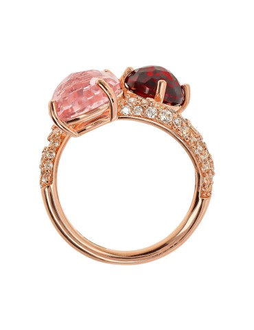 Bronzallure Ring - Red and Pink Prism Gem - WSBZ02389.RM-RU-16 2