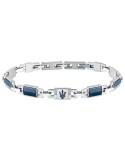 Bracciale Maserati - Ceramic - Acciaio 316L - Maglie Blu - JM425ATZ70