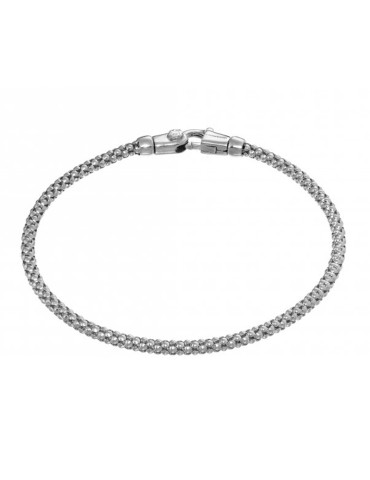 Chimento - Tradition Gold Pomegranate Bracelet in 18K White Gold with 0.03ct Diamond - 18cm - 0