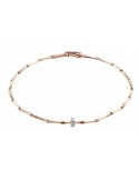 Chimento Bamboo Shine Bracelet in 18K Rose Gold with Natural Diamonds - 19 cm - 0