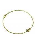 Bracciale Chimento - Bamboo Shine in Oro Giallo18 carati con Ancora e Diamanti Neri - 19 cm - 0