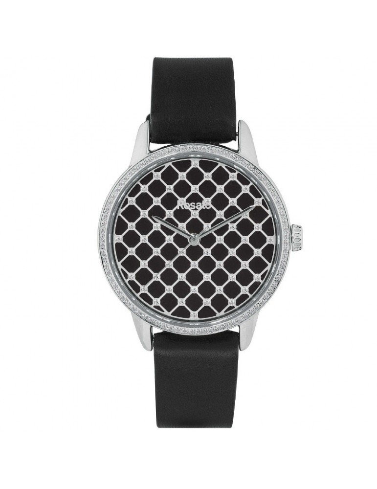 Rose Gold Watch - Only Time - 36mm - Black - Microzircons - RWRO02