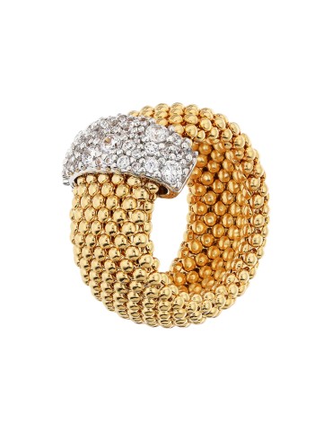 Anello Bronzallure - Maglia Popcorn - Cubic Zirconia -WSBZ02492Y.WR-14