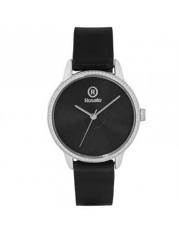 Rosato Gold Watch - Only Time - 36mm - Black - Microzircons - RWRO04