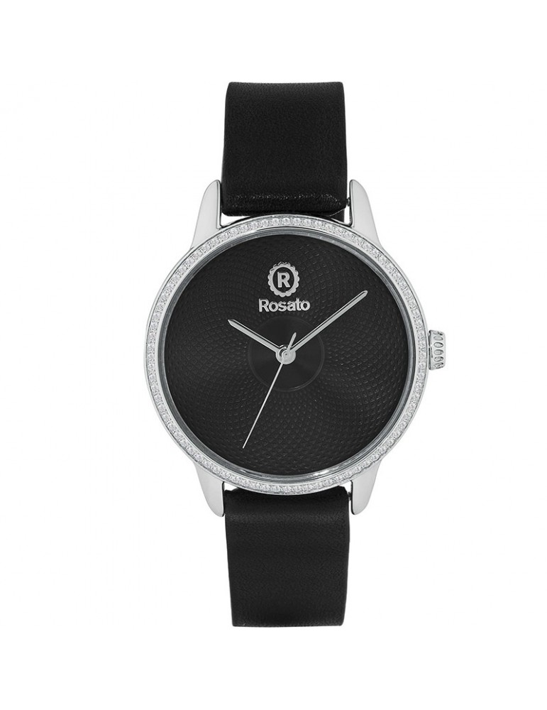 Orologio Rosato - Solo Tempo - 36mm - Nero - Microzirconi - RWRO04