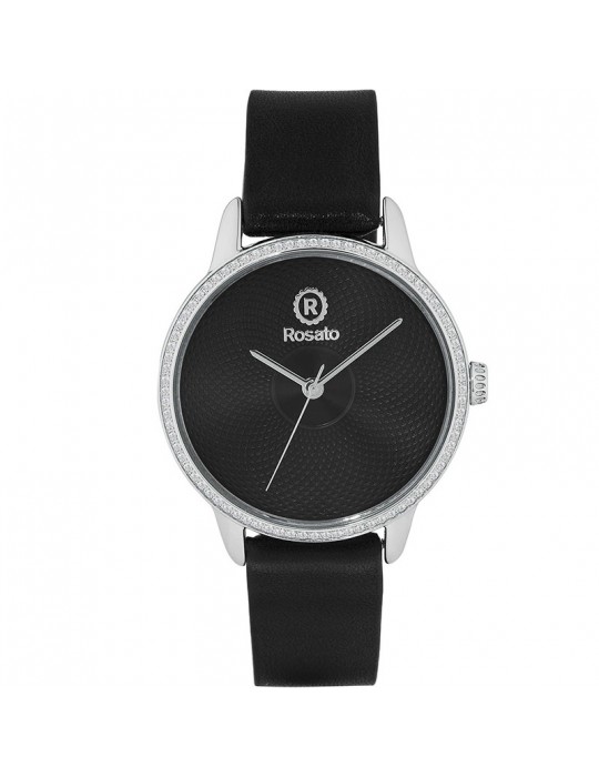 Orologio Rosato - Solo Tempo - 36mm - Nero - Microzirconi - RWRO04