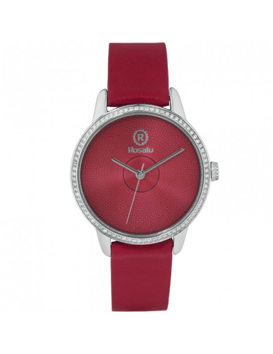 Rosato Gold Watch - Only Time - 36mm - Red - Microzircons - RWRO05