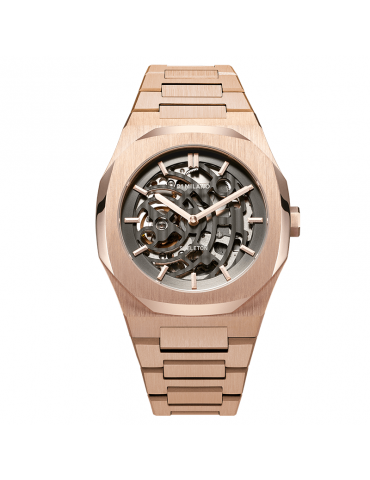Orologio D1 Milano Uomo - Skeleton Bracelet - 41.5 mm - Gun - SKBJ03