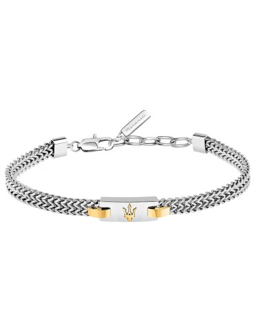 Bracciale Maserati - Iconic - Acciaio 316L-Tridente Dorato-JM425AVD103