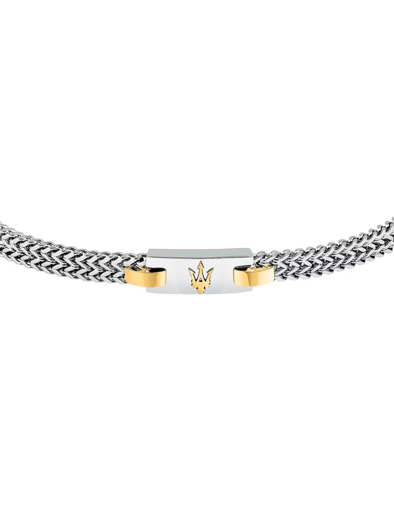 Bracciale Maserati - Iconic - Acciaio 316L-Tridente Dorato-JM425AVD103
