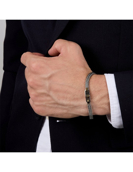 Bracciale Maserati - Iconic - Acciaio 316L-Tridente Dorato-JM425AVD103