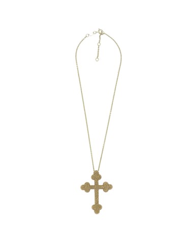 Collana Pesavento - Polvere di Sogni in Argento 925% con Croce Grande Giallo Nard - 0