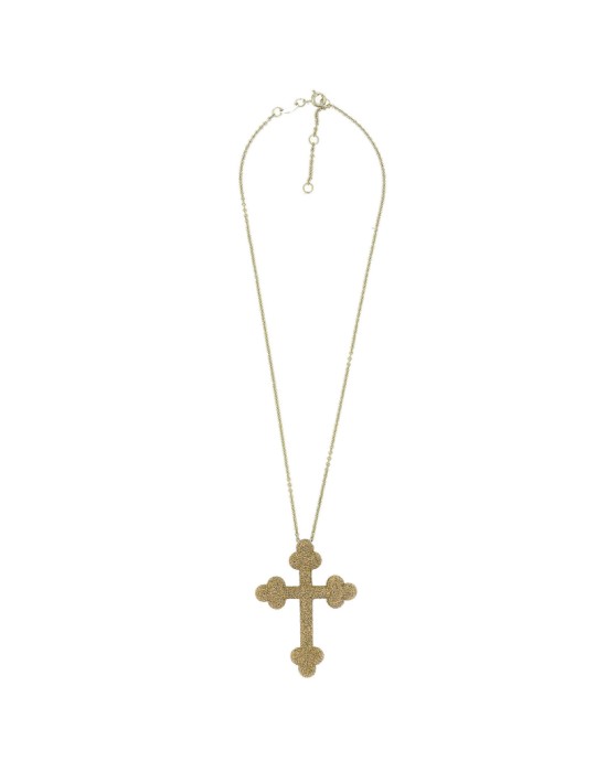 Collana Pesavento - Polvere di Sogni in Argento 925% con Croce Grande Giallo Nard - 0