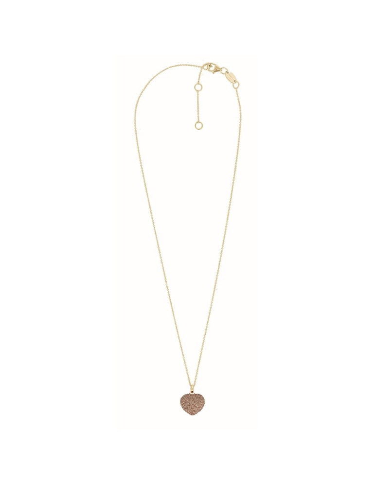 Collana Pesavento - Polvere di Sogni in Argento 925% con Ciondolo Cuore Polvere Giallo Nard - 0