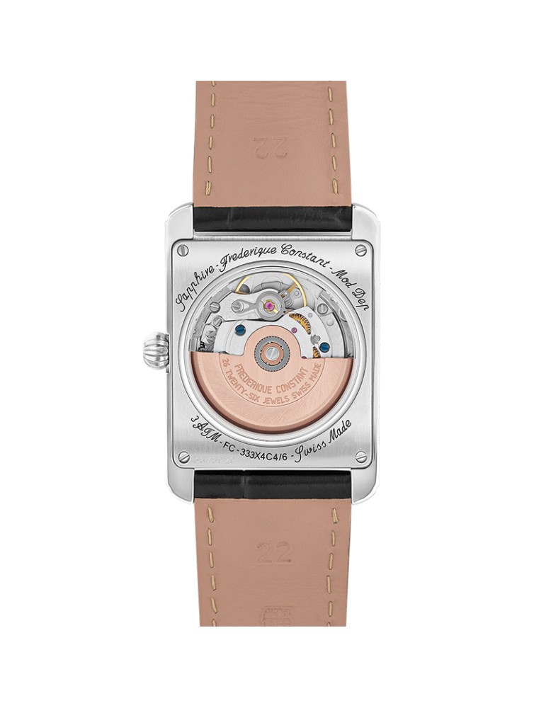 Frederique Constant Classics Carrée Automatic 42.30 x 30 mm Silver Moon Phase Watch - 0
