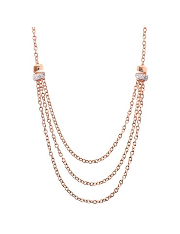 Collana Bronzallure - Multifilo -Rose Gold-Cubic Zirconia-WSBZ02496.WR