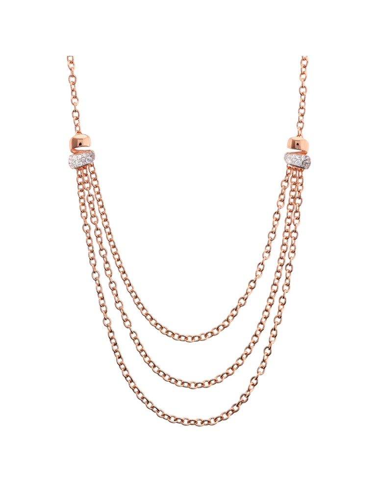 Collana Bronzallure - Multifilo -Rose Gold-Cubic Zirconia-WSBZ02496.WR