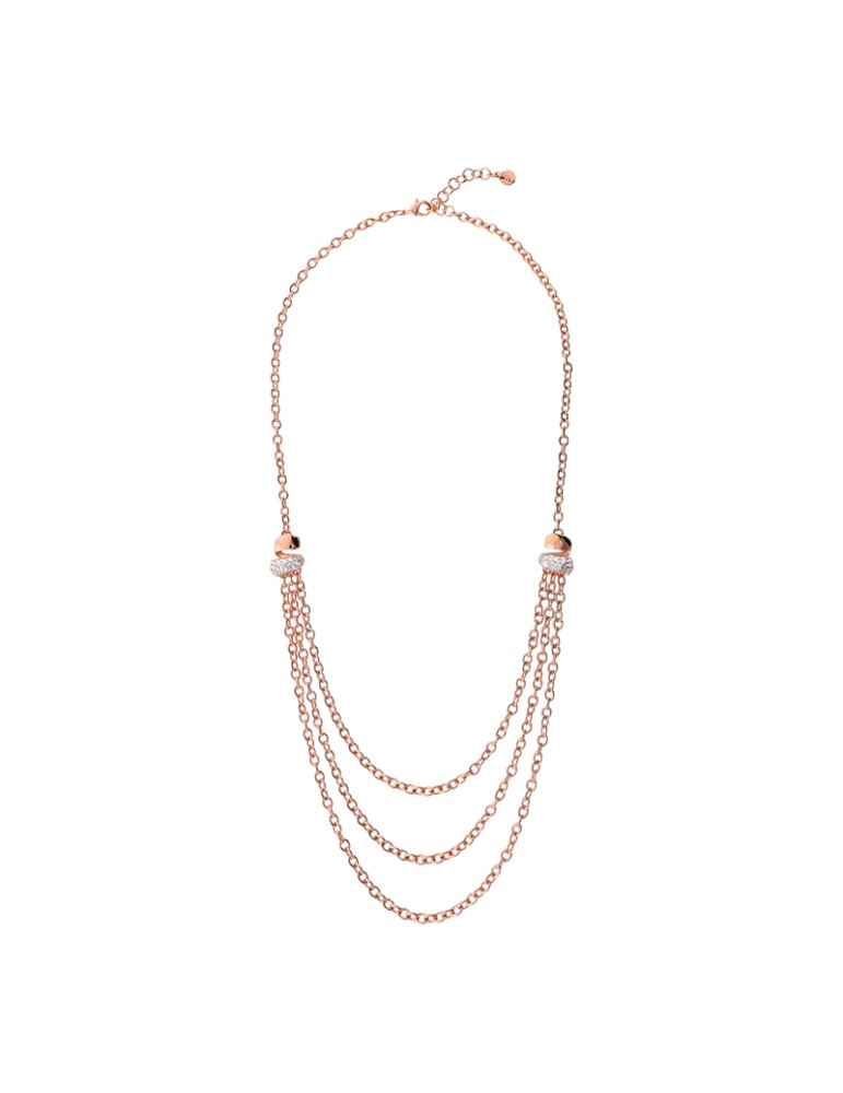 Collana Bronzallure - Multifilo -Rose Gold-Cubic Zirconia-WSBZ02496.WR