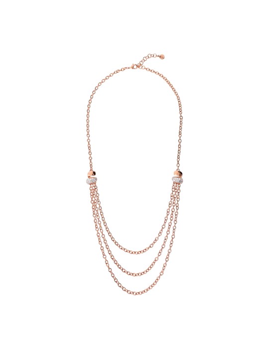 Collana Bronzallure - Multifilo -Rose Gold-Cubic Zirconia-WSBZ02496.WR