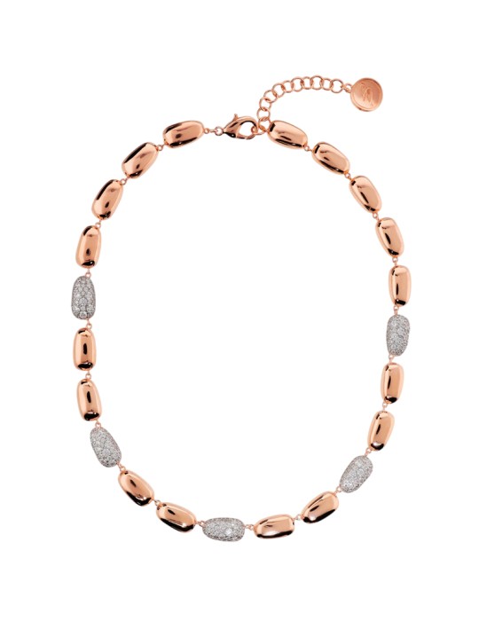 Collana Bronzallure - Rosè - Pepite Lucide -Cubic Zirconia-WSBZ02515.WR