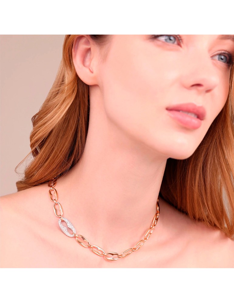 Collana Bronzallure-Rosè-Maxi Maglia Marina-Cubic Zirconia-WSBZ02568.WR
