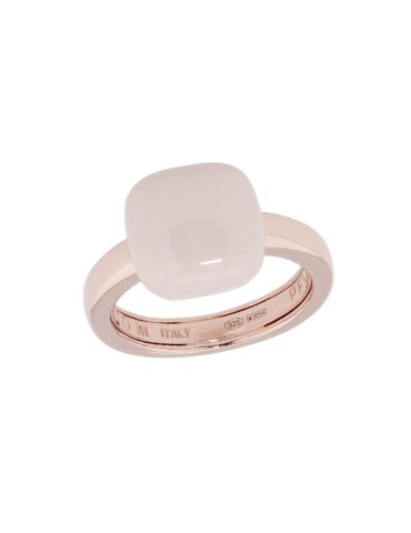 Anello Pesavento - Brio in Argento 925% Rosè con Smalto Rosa Lucido Mousse - 0