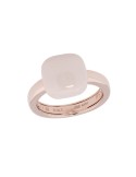 Pesavento Ring - Brio in 925% Rose Silver with Glossy Pink Mousse Enamel - 0
