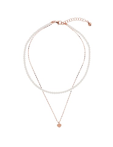Collana Bronzallure - Rose Gold - Perle Bianche - Cuore-WSBZ02223.WPRL 2