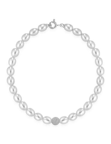 Bracciale Lelune - Perle 4,5 - 5mm - Oro Bianco 18kt - LLBR01.50.RS.K6