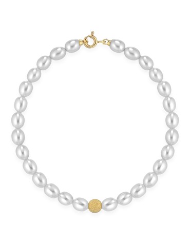Bracciale Lelune - Perle Freshwater 4,5 - 5 mm-Oro 18kt-LLBR01.50.RS.K6-Y