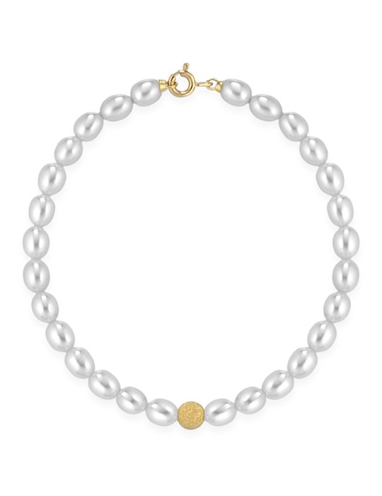 Bracciale Lelune - Perle Freshwater 4,5 - 5 mm-Oro 18kt-LLBR01.50.RS.K6-Y