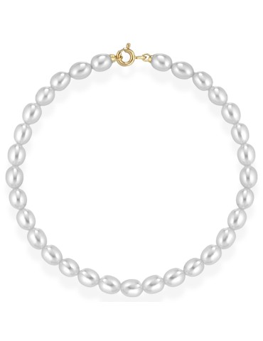 Bracciale Lelune - Perle Freshwater 4,5 - 5 mm- Oro 18kt-LLBR50.6.RS.K6-Y