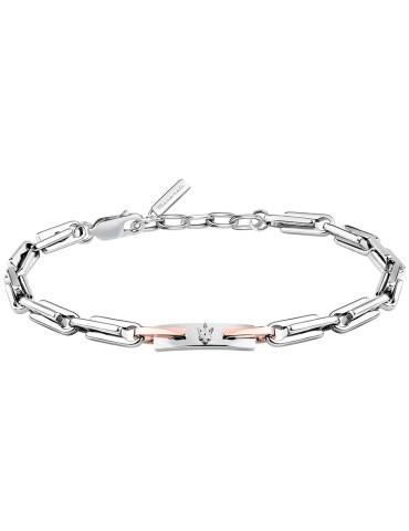 Bracciale Maserati - Iconic -Acciaio 316L-Maglie Rose Gold-JM425AVD107