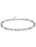Maserati bracelet - iconic - 316L steel - rose gold links - JM425AVD107