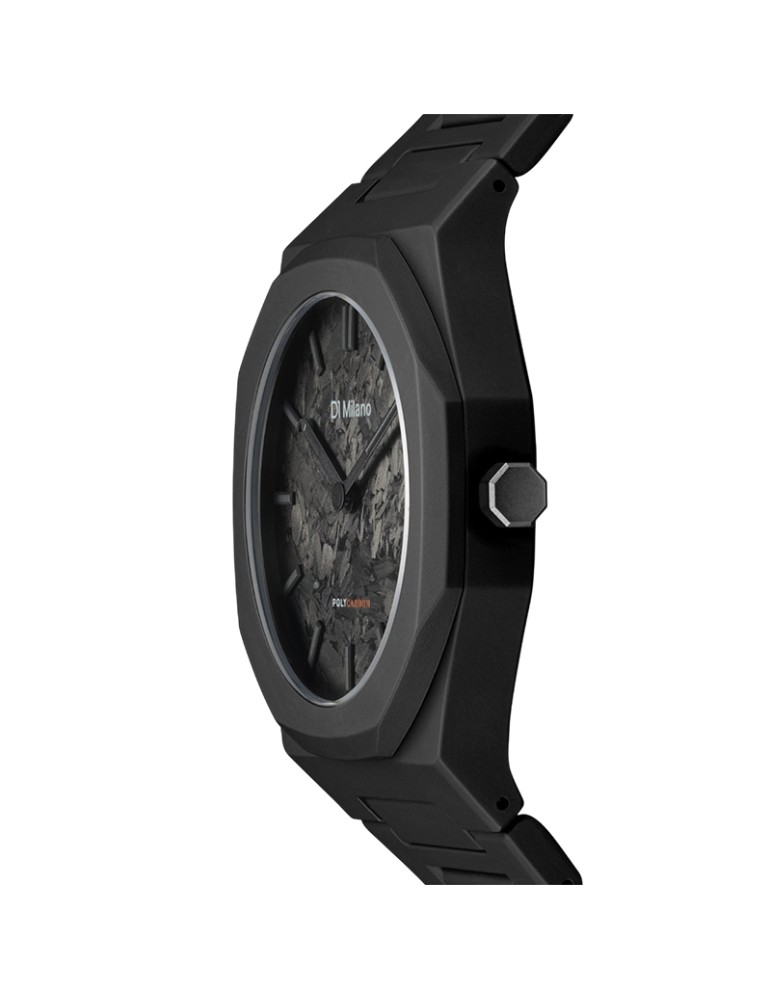 Orologio D1 Milano - Poly Carbonium Solo Tempo 40.5 mm Nero - 0