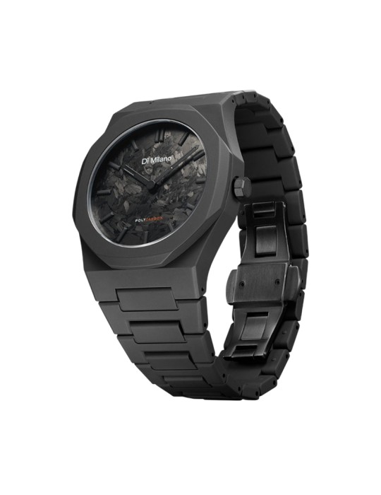 Orologio D1 Milano - Poly Carbonium Solo Tempo 40.5 mm Nero - 0