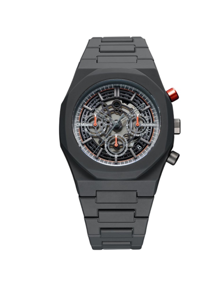 D1 Milano Watch - Model K Polychrono 40.5 mm Dark Grey - 0