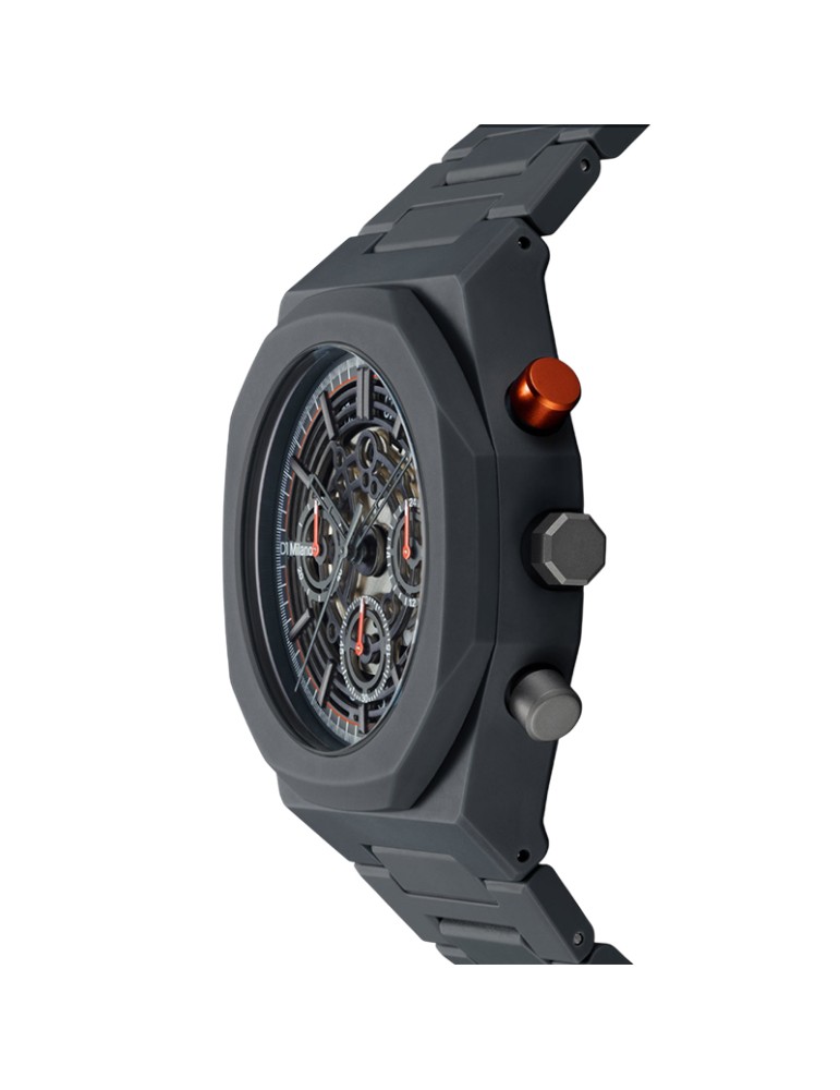 D1 Milano Watch - Model K Polychrono 40.5 mm Dark Grey - 0