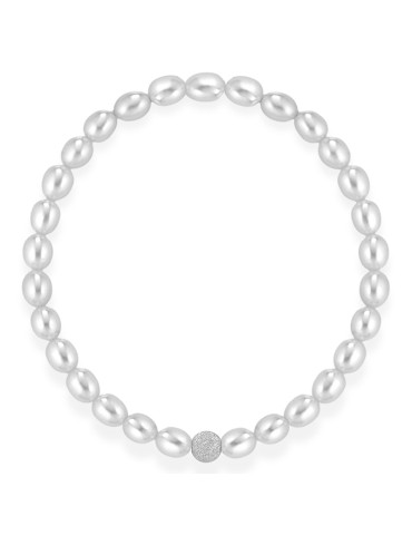 Bracciale Lelune - Perle 4,5 - 5mm - Oro Bianco 18kt - LLBRE01.50.RS