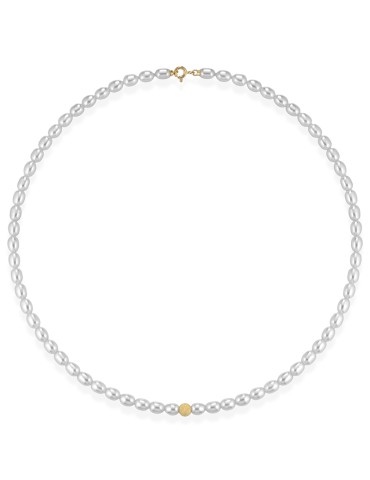 Collana Lelune - Perle 4,5 - 5 mm - Oro Giallo 18kt -LLNK01.50.RS.K6-Y