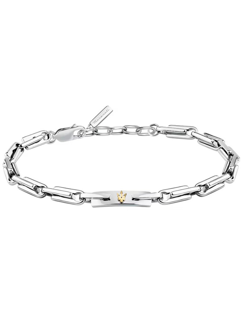 Maserati Bracelet - Iconic-316L Steel-Trident PVD Gold-JM425AVD108
