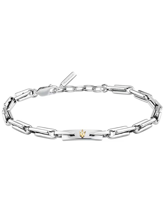 Maserati Bracelet - Iconic-316L Steel-Trident PVD Gold-JM425AVD108