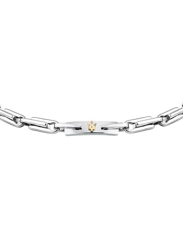 Maserati Bracelet - Iconic-316L Steel-Trident PVD Gold-JM425AVD108 2